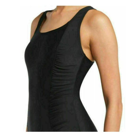 SPEEDO Women One Piece Swimsuit, Shirred Sides Moderate Cut - Picture 3 of 9